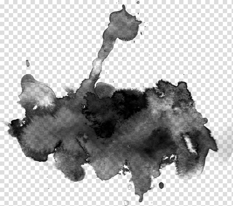 Paint Strokes and Ink Splatters, black painting transparent background PNG clipart