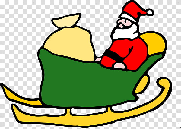 Santa Claus, Sled, Document, Christmas Day, Library, Cartoon, Vehicle, Pleased transparent background PNG clipart
