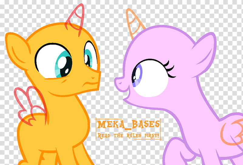Base I m much better than you y know, pink and orange unicorns facing each other transparent background PNG clipart