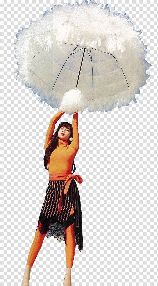 Lisa BLACKPINK NYLON JAPAN, woman holding white umbrella transparent background PNG clipart