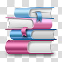 Girlz Love Icons , books, blue and pink book transparent background PNG clipart