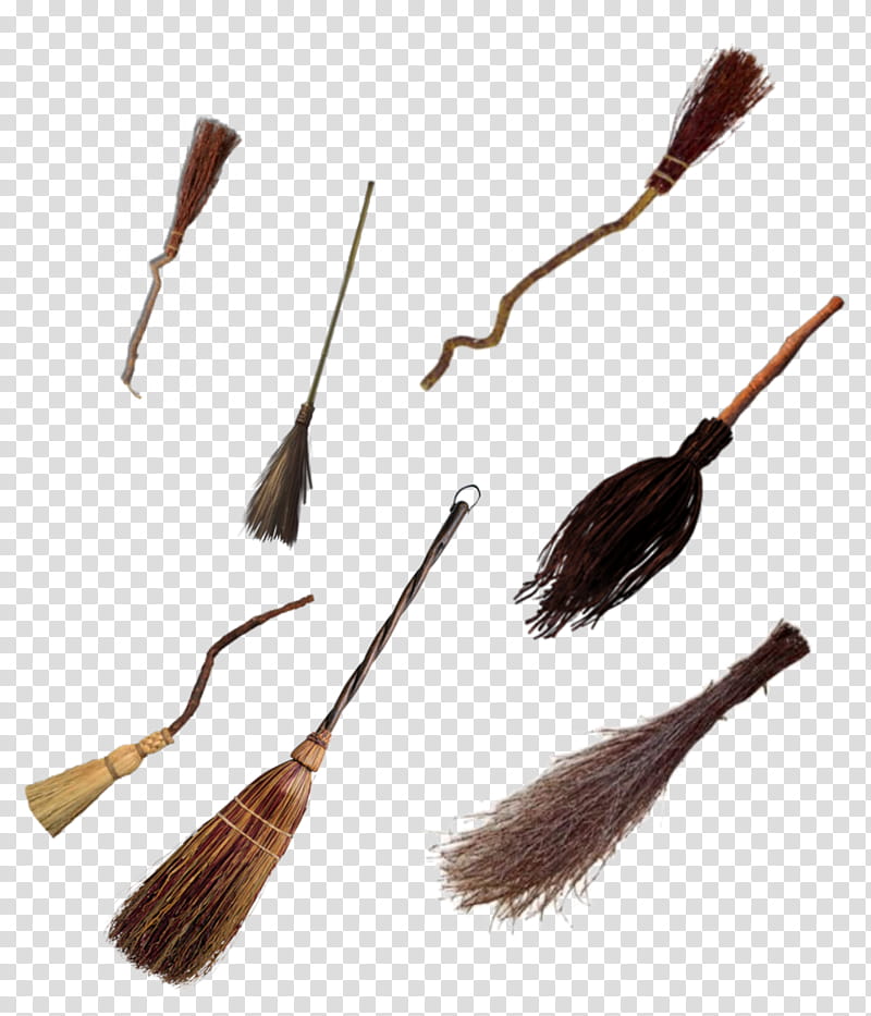 bruja escoba, assorted stick brooms illustration transparent background PNG clipart