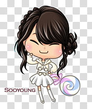 SNSD Sooyoung Kissing you Chibi transparent background PNG clipart