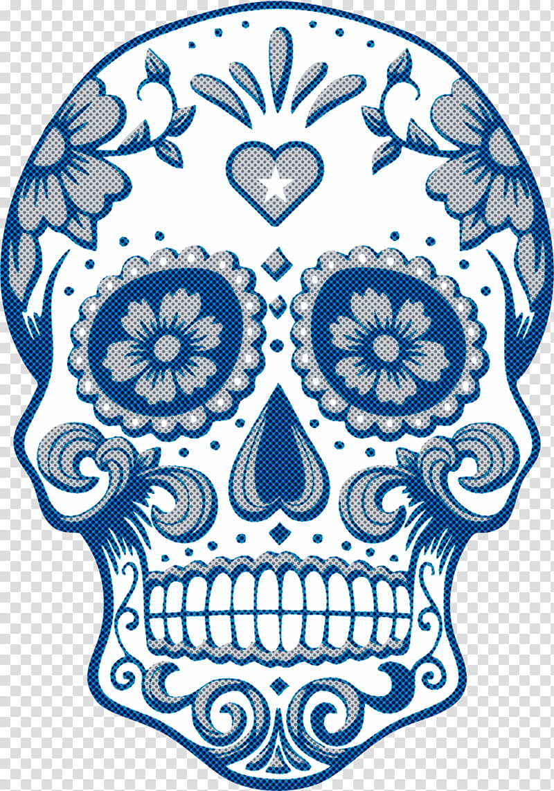 line art head bone skull pattern transparent background PNG clipart