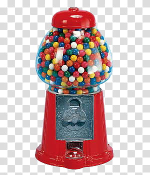 candy machine, red candy dispenser transparent background PNG clipart
