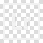 ALPHI icon v , lr_sq_, white Lr Adobe icon transparent background PNG clipart