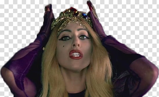 Lady Gaga wearing crown transparent background PNG clipart