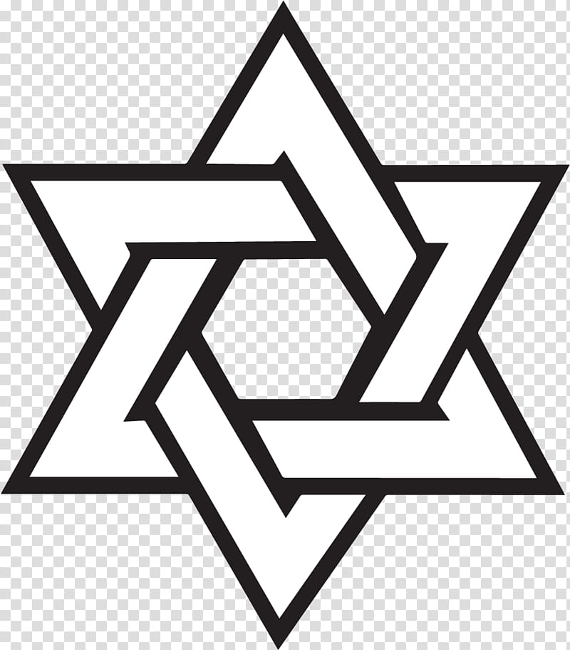 Star Symbol, Star Of David, Judaism, Hexagram, Line, Triangle, Line Art, Blackandwhite transparent background PNG clipart