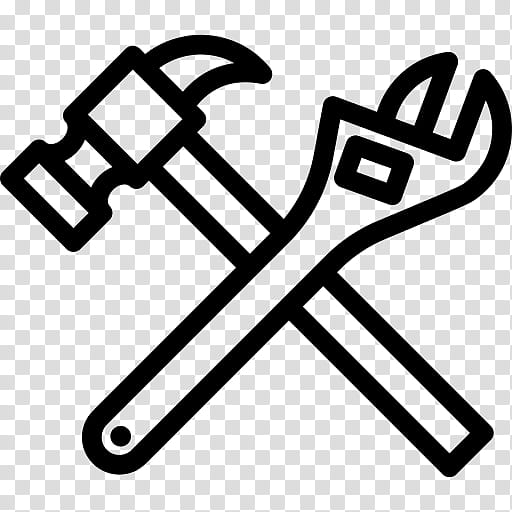 Hammer, Spanners, Tool, Pickaxe, Carving Chisels Gouges, Adjustable Spanner, Line, Coloring Book transparent background PNG clipart