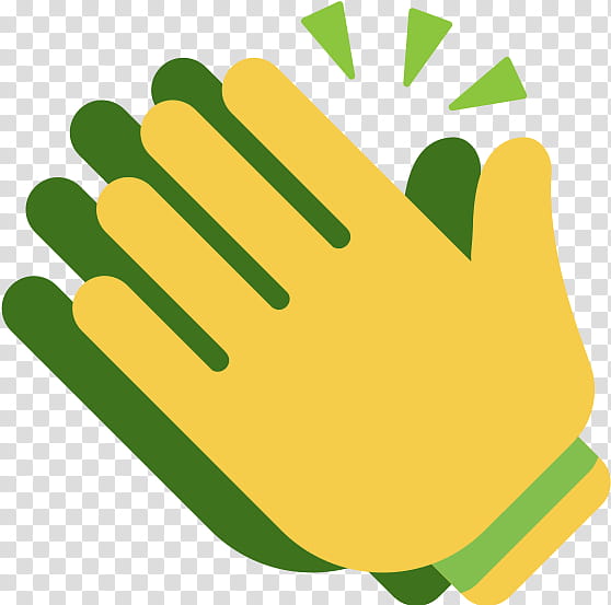 Clapping Emoji, Applause, Hand, Emoticon, Gesture, Thumb, Smiley, Green transparent background PNG clipart