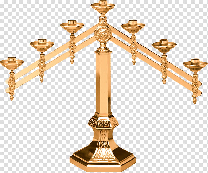 Cross Symbol, Candelabra, Candlestick, Lighting, Sanctuary Lamp, Censer, Brass, Bronze transparent background PNG clipart