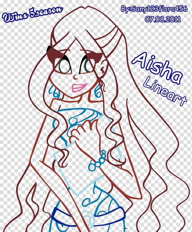 Winx Aisha Lineart transparent background PNG clipart