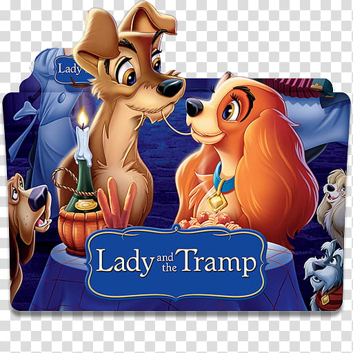 Disney Movies Folder Icon Collection Part , Lady and the Tramp () v transparent background PNG clipart