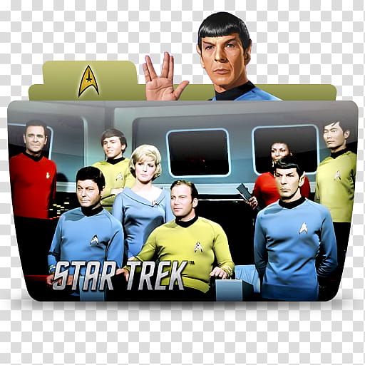 TV Folder Icons ColorFlow Set , Star Trek, Star Trek cast file folder icon transparent background PNG clipart