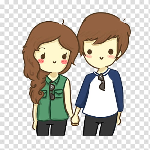 caricaturas de One Direction, man and woman holding hands illustration transparent background PNG clipart