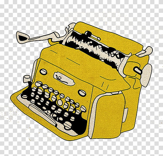 Yellow , yellow typewriter illustration transparent background PNG clipart