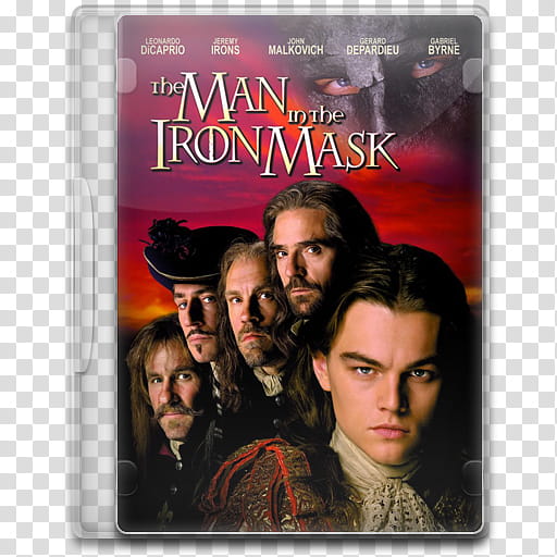 Movie Icon Mega , The Man in the Iron Mask, The Man in the Iron Mask DVD case transparent background PNG clipart