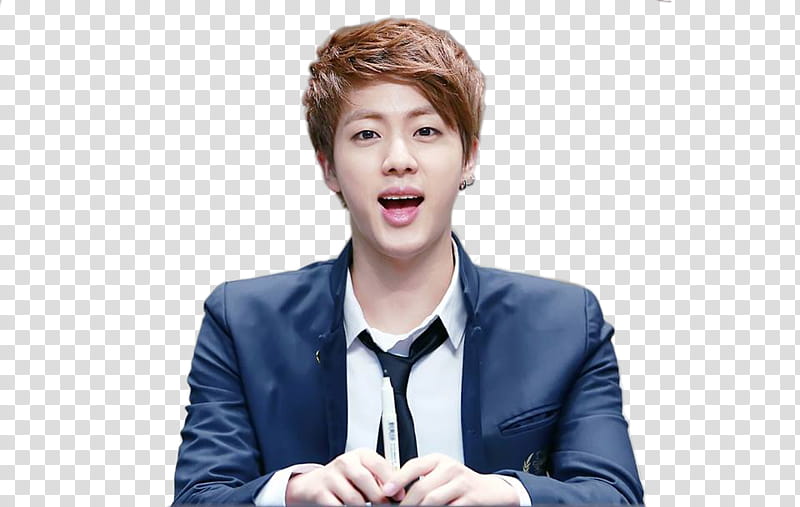 BTS JIN, man opening mouth transparent background PNG clipart
