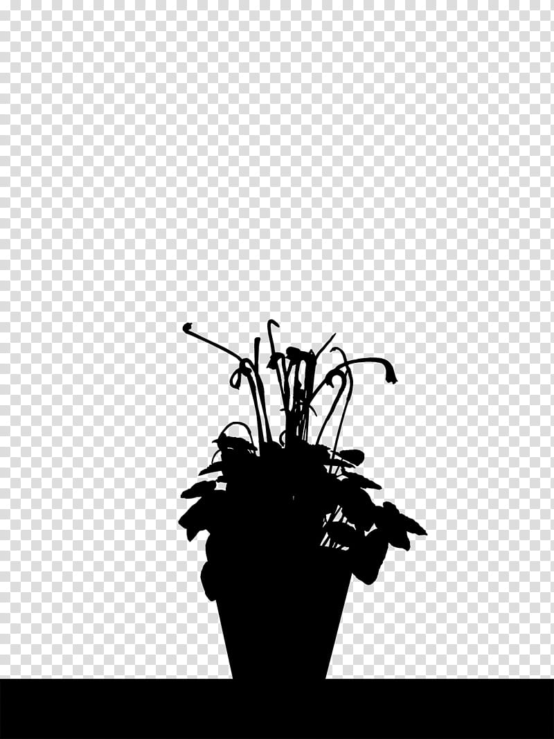 Tree Of Life, Silhouette, Computer, Line, Black M, Blackandwhite, Still Life , Flowerpot transparent background PNG clipart