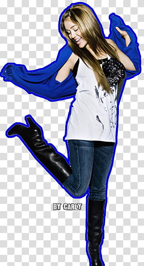 Miley Cyrus byCarly, woman looking her boots from back transparent background PNG clipart