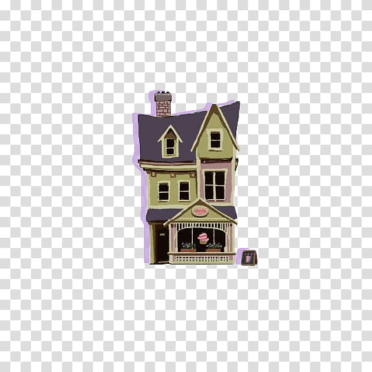large Building, green and grey house illustration transparent background PNG clipart