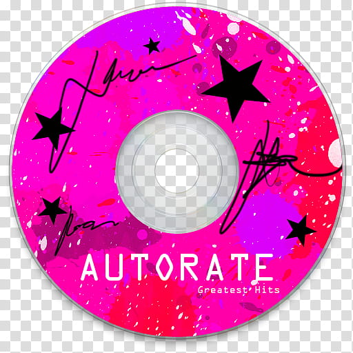 Icons, cd-pink, autographed pink Autorate greatest hits disc transparent background PNG clipart