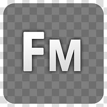 Hud AdobeCS icons, fm, white FM logo transparent background PNG clipart