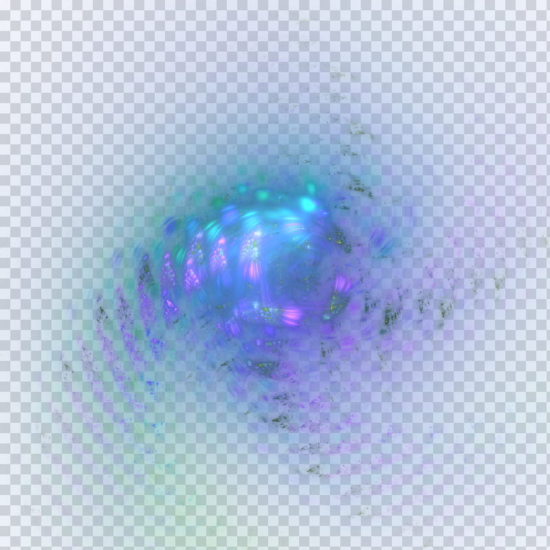 Fractal  , purple and blue lights artwork transparent background PNG clipart