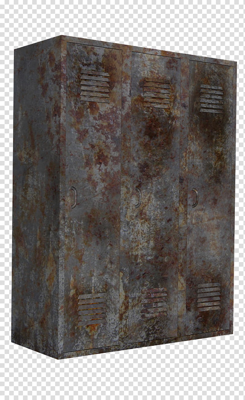 Old Rusty Locker, rusted gray metal locker transparent background PNG clipart