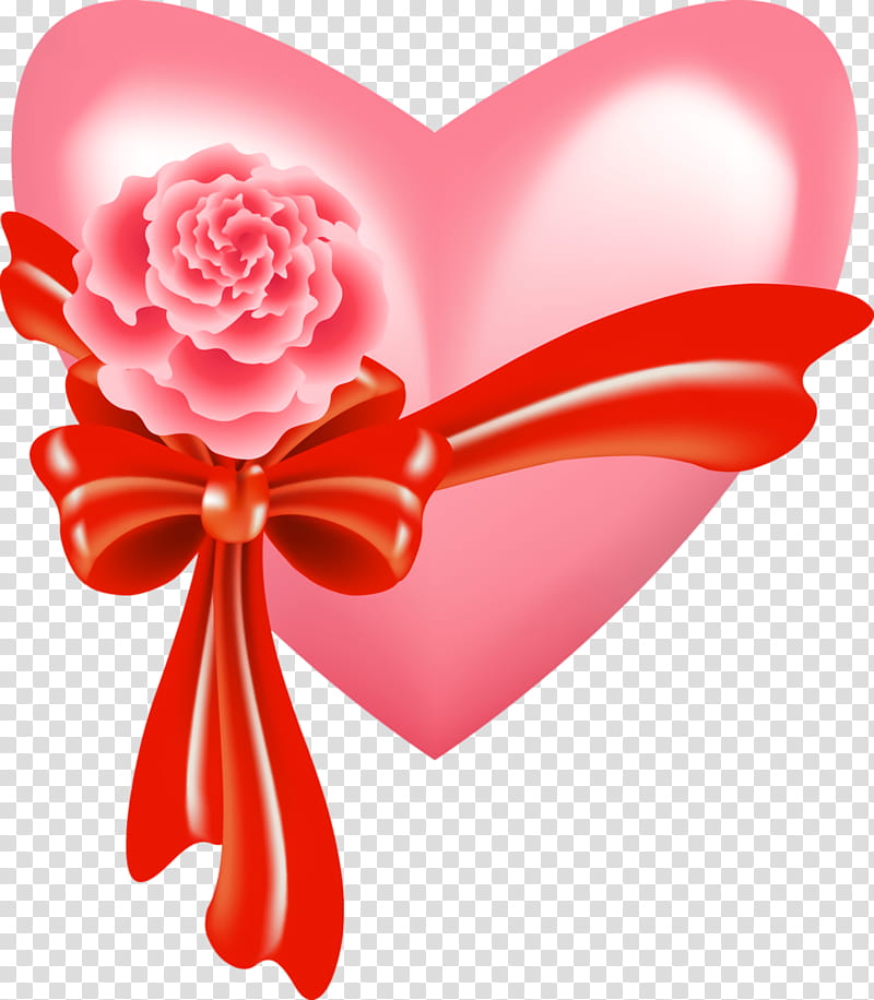 flower heart valentines day, Pink, Red, Love, Petal, Plant, Cut Flowers, Ribbon transparent background PNG clipart
