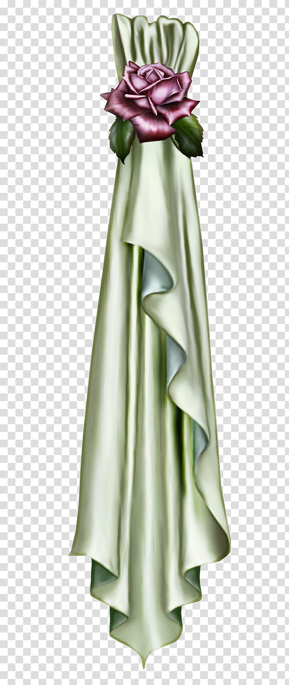 green dress clothing gown figurine, Aline, Formal Wear, Textile, Outerwear, Costume Design transparent background PNG clipart