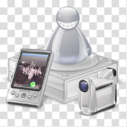 Release Shining Z , silver handheld video camera transparent background PNG clipart