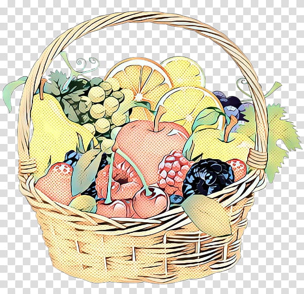 Retro, Pop Art, Vintage, Food Gift Baskets, Hamper, Food Storage, Cartoon, Fruit transparent background PNG clipart