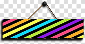 Letreros Decorados, black and multicolored striped wall decor transparent background PNG clipart