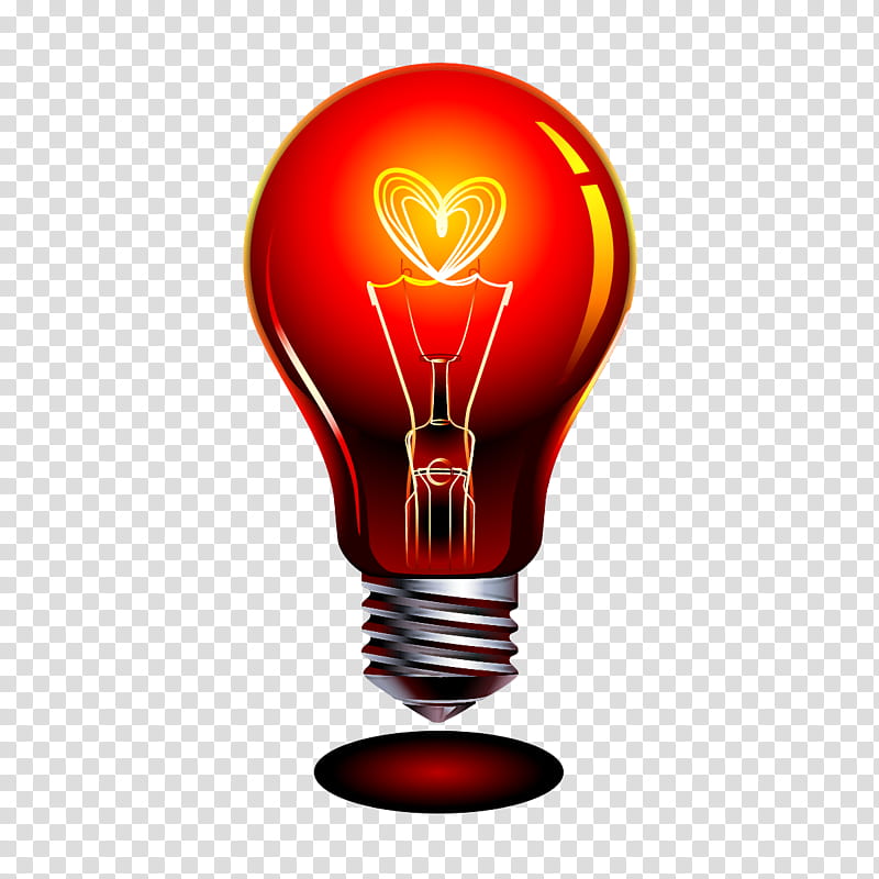 Light bulb, Red, Lighting, Incandescent Light Bulb, Heart, Electricity transparent background PNG clipart