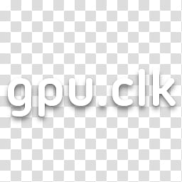 Ubuntu Dock Icons, amd gpu clock, black background with gpu.clk text overlay transparent background PNG clipart