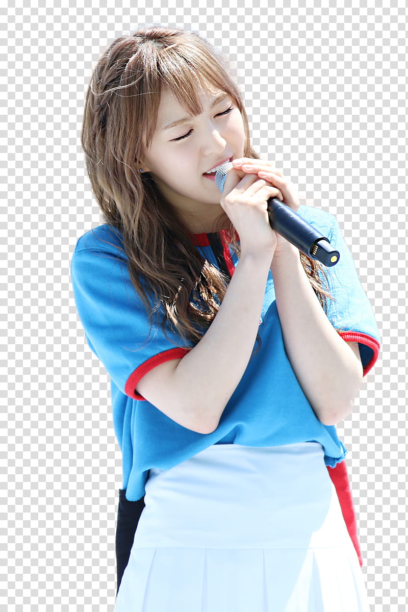 , female KPOP holding microphone transparent background PNG clipart