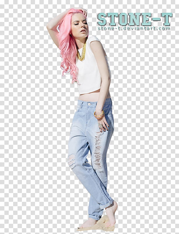 SUPER Madeline Rae Mason  S, pink-haired woman holding her head transparent background PNG clipart
