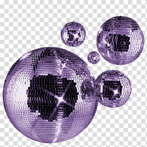 DiSCO BAllS, purple mirror balls transparent background PNG clipart