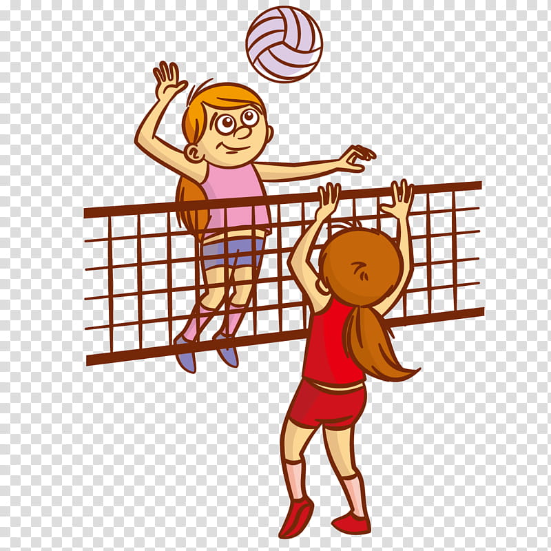 practice volleyball cartoon