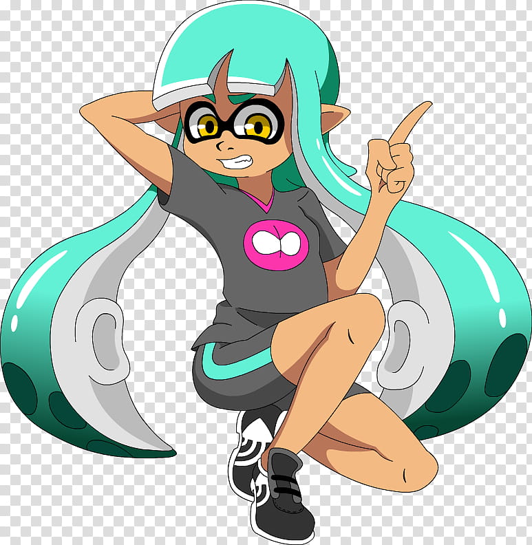 Splatoon, Cyanna The Sky-Blue Inkling transparent background PNG clipart