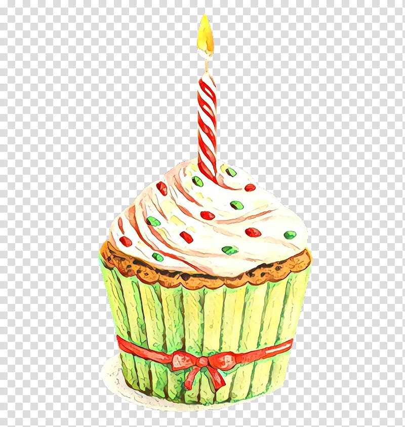 Birthday candle, Baking Cup, Cupcake, Icing, Buttercream, Food, Dessert, Baked Goods transparent background PNG clipart