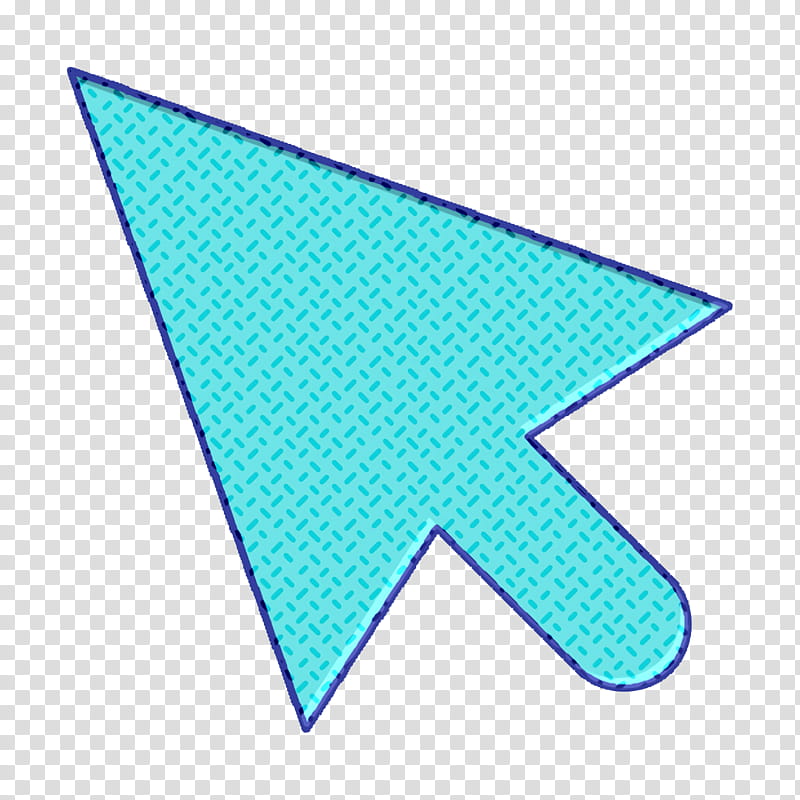 Web design icon Cursor icon, Aqua, Turquoise, Line, Azure, Teal, Electric Blue, Symbol transparent background PNG clipart