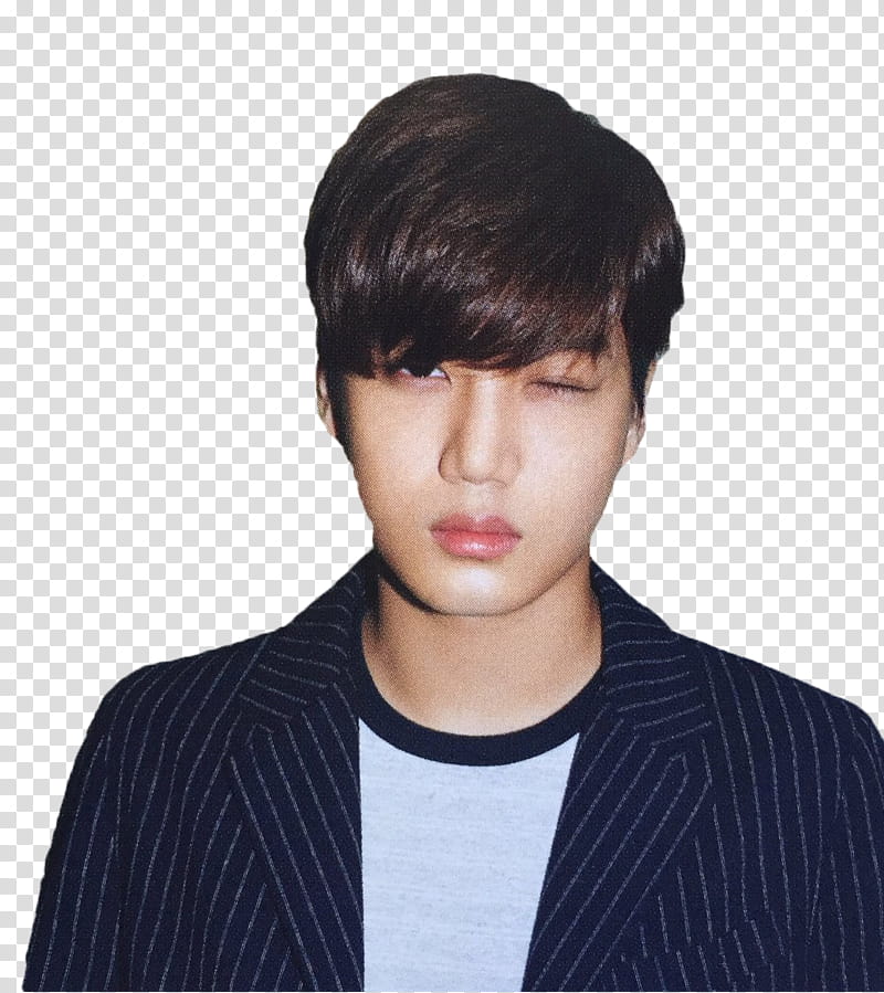 EXO S, man looking at camera while closing his left eye transparent background PNG clipart