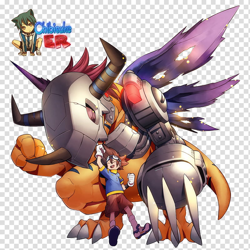 render Greymon y Tai transparent background PNG clipart