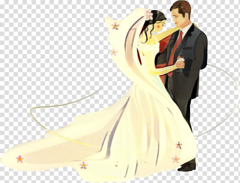 bride and groom cartoon silhouette