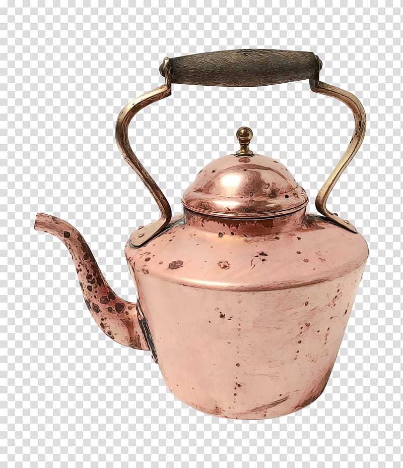 Kitchen, Teapot, Kettle, Kitchen Utensil, Jug, Antique, Copper, Tea Set transparent background PNG clipart