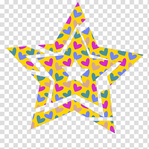 illustration of yellow, pink, and blue star transparent background PNG clipart