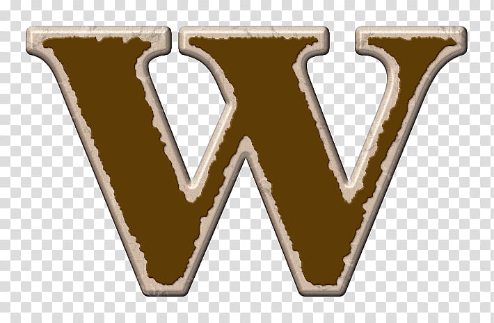 brown w letter transparent background PNG clipart