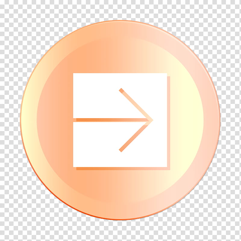 arrow icon direction icon navigation icon, Next Icon, Right Icon, Circle, Orange, Peach, Logo transparent background PNG clipart